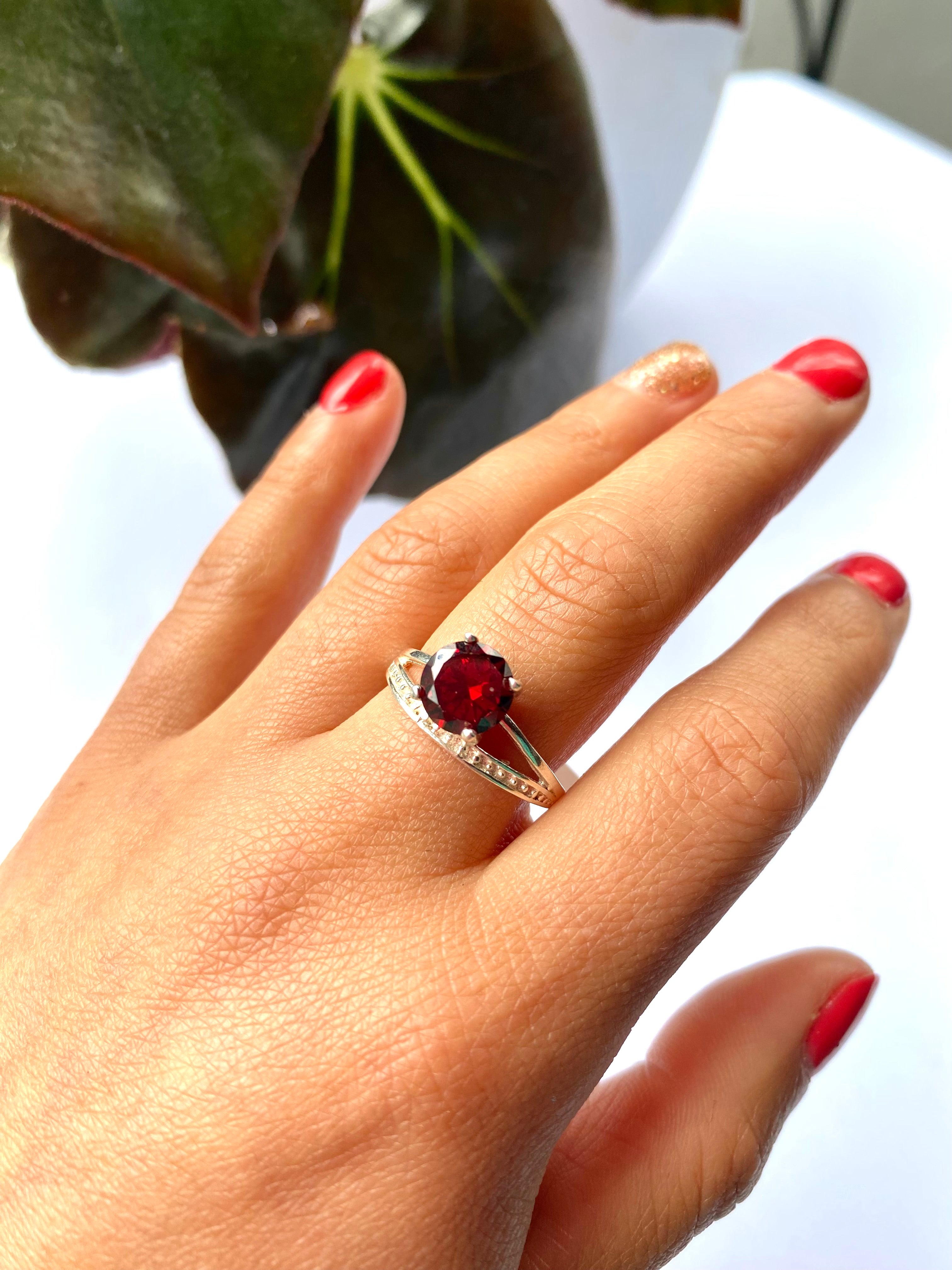 Anillo solitario talla #16
