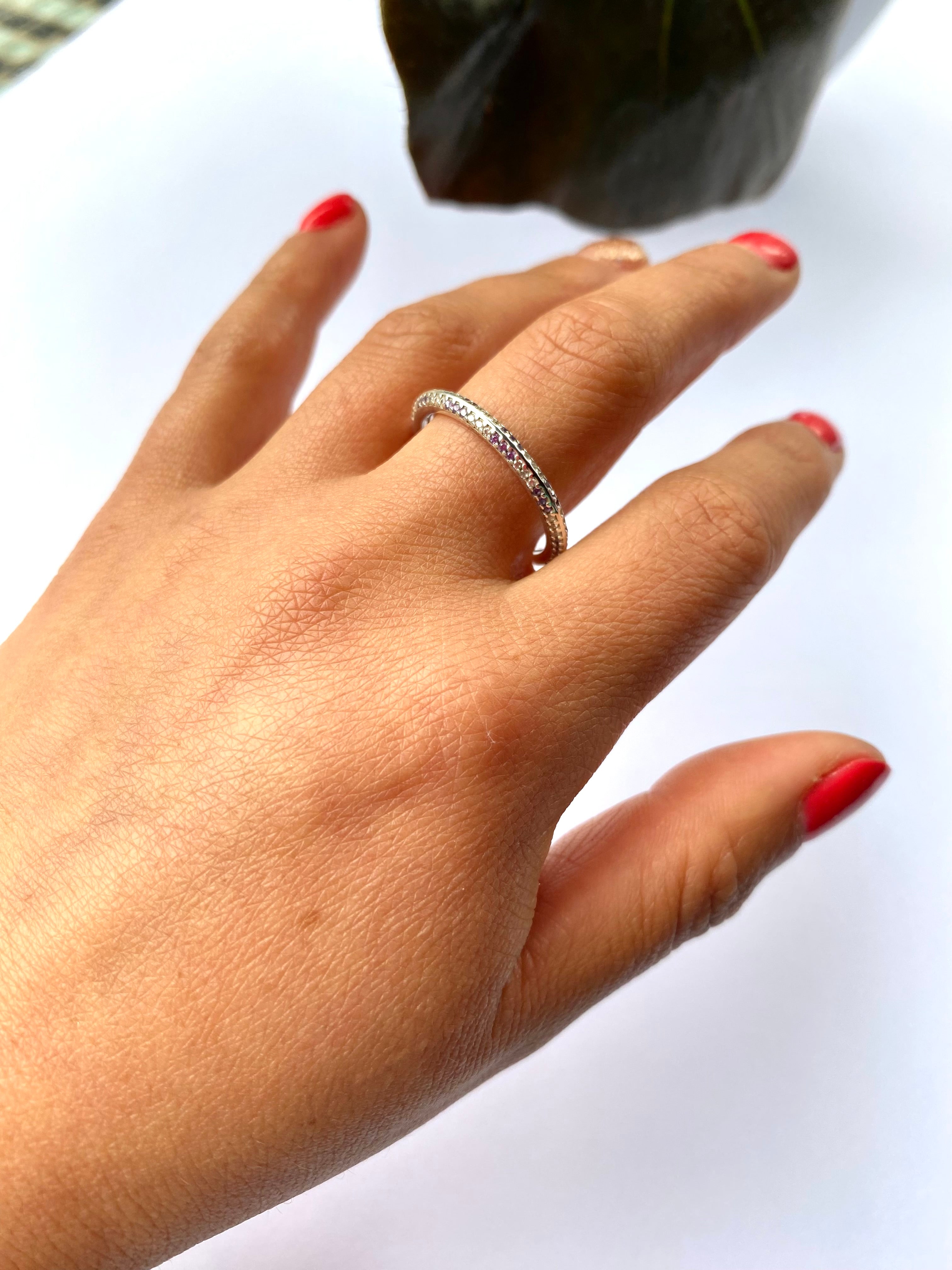 Anillo con circones talla #22