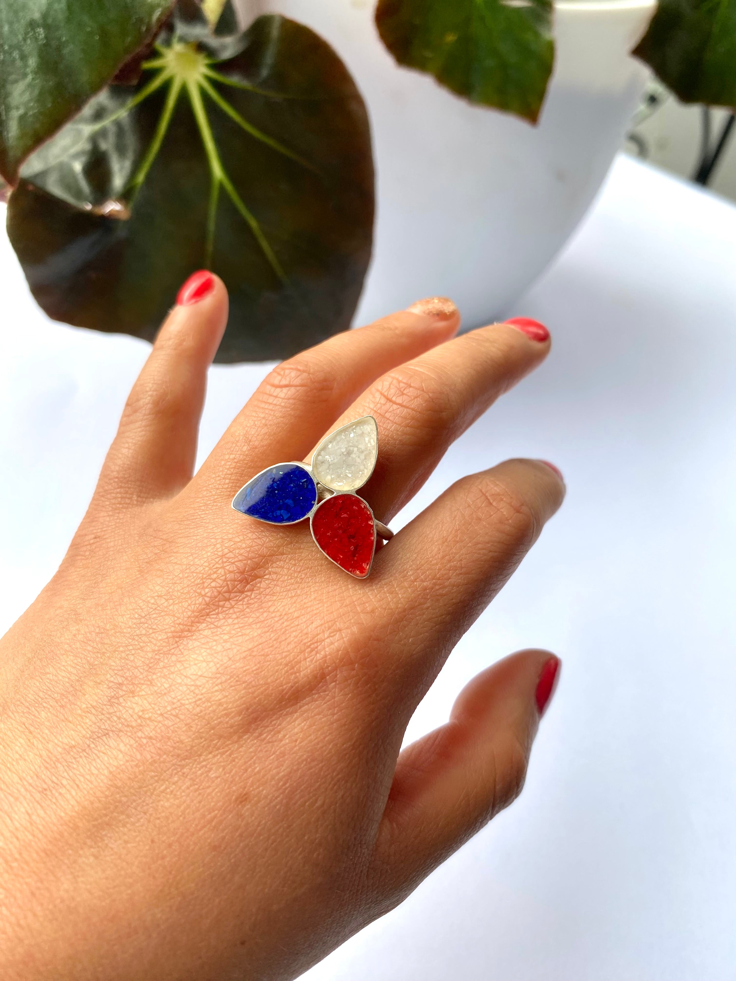 Anillo colores patrios talla #16