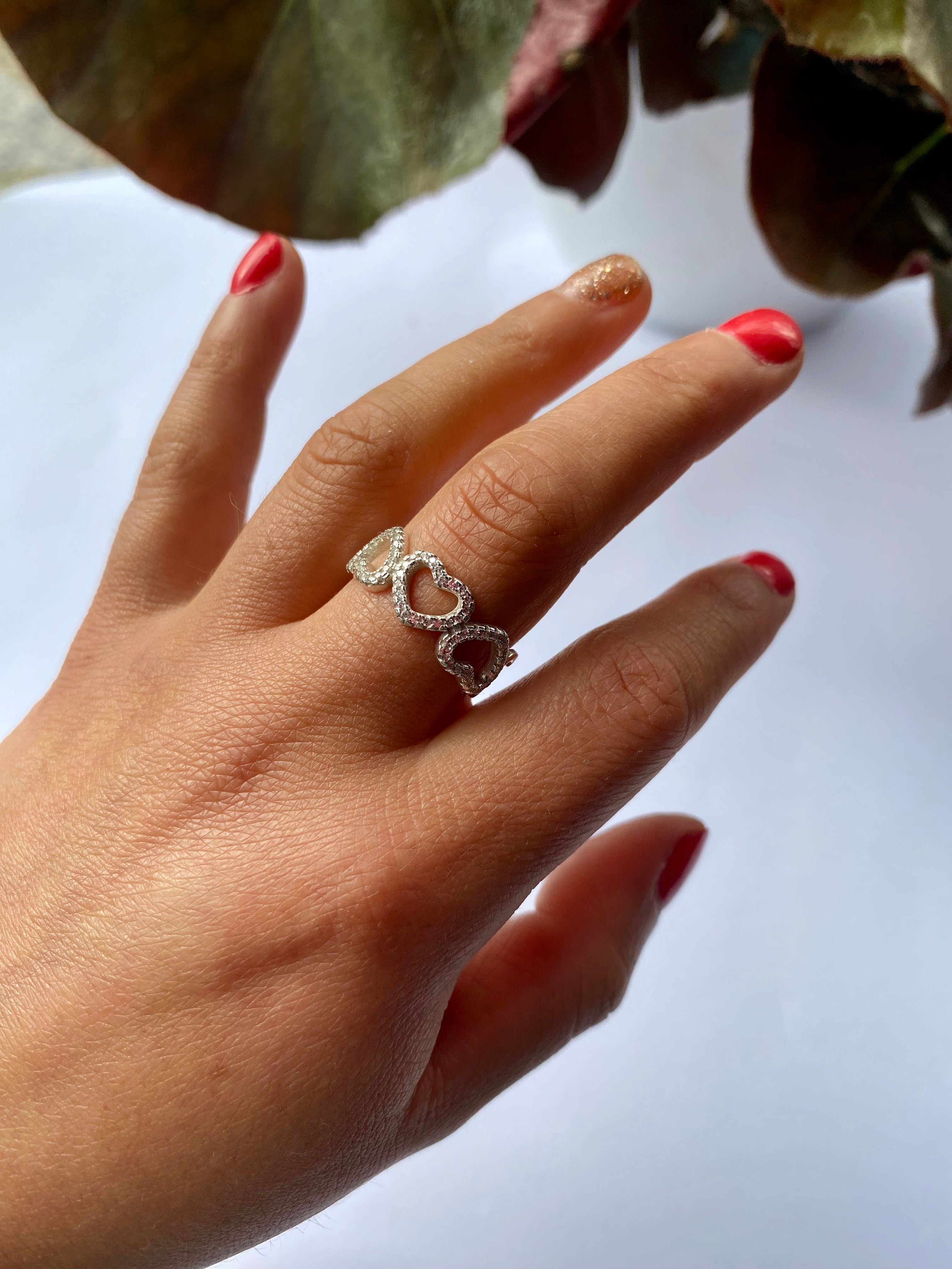 Anillo corazón con circones