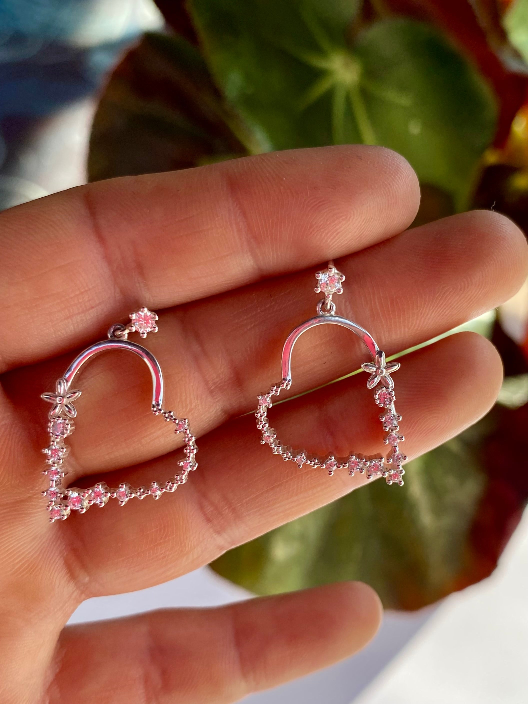 Aros largos corazón
