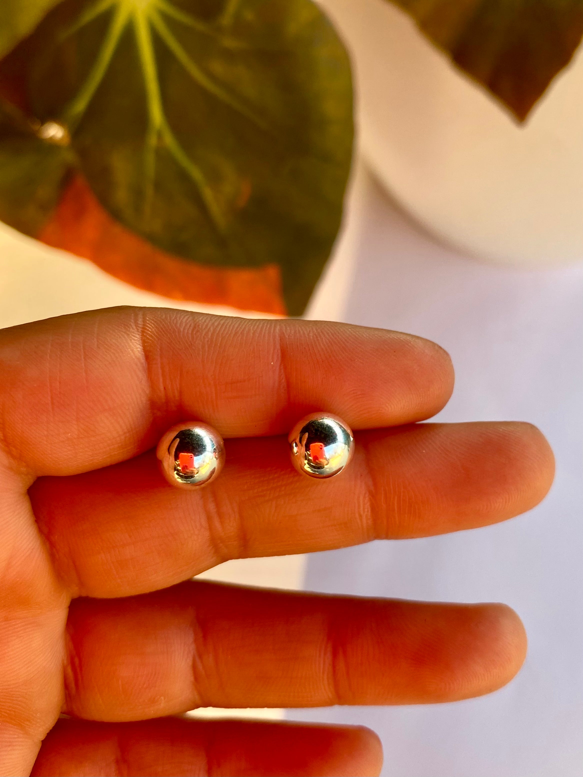 Aros apegados perla de plata